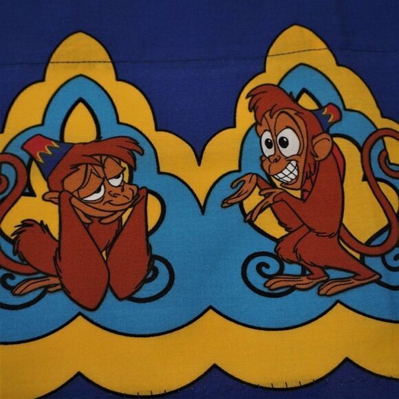 Vintage 1992 Disney Aladdin Valance Capuchin Sidekick Abu USA Made 78" x 17" - Picture 6 of 9